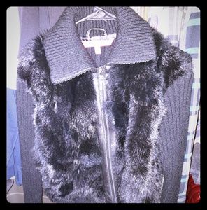 Black fur jacket